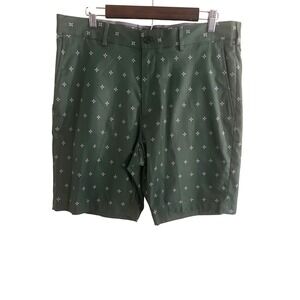 Walter Hagen Men's Golf Shorts Star Print Performance Green‎ Pink 36